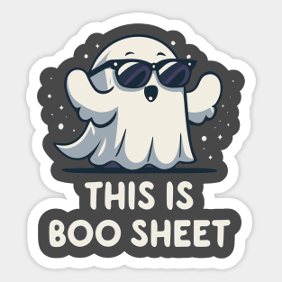 This is Boo Sheet - Halloween funny cartoon ghost Sticker